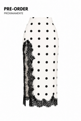 Falda Polka con Encaje