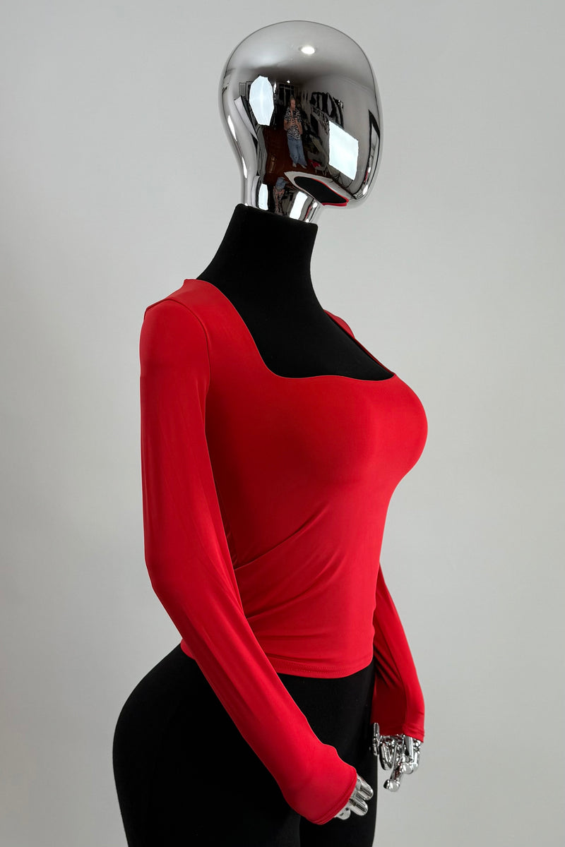 Blusa Manga Larga Rojo