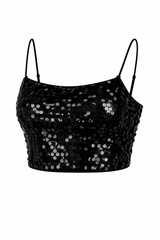 Top de Lentejuela Negro