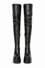 Botas Negras Chunky Largas