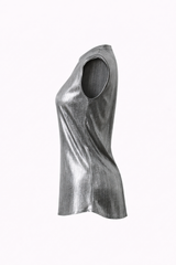 Blusa Satinada con Hombreras