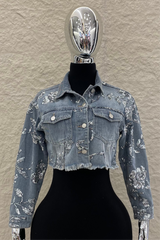 Jacket Estampado de Lentejuela Denim