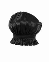 Croptop Strapple Satinada Brillosa Negro