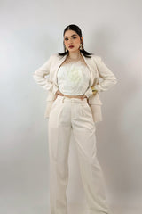 Set Blazer y Pantalon Sastre Beige