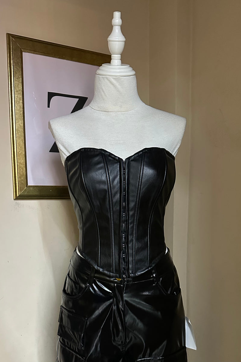 Corset Vinipiel Negro