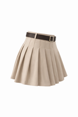 Falda Corta Plisada Khaki