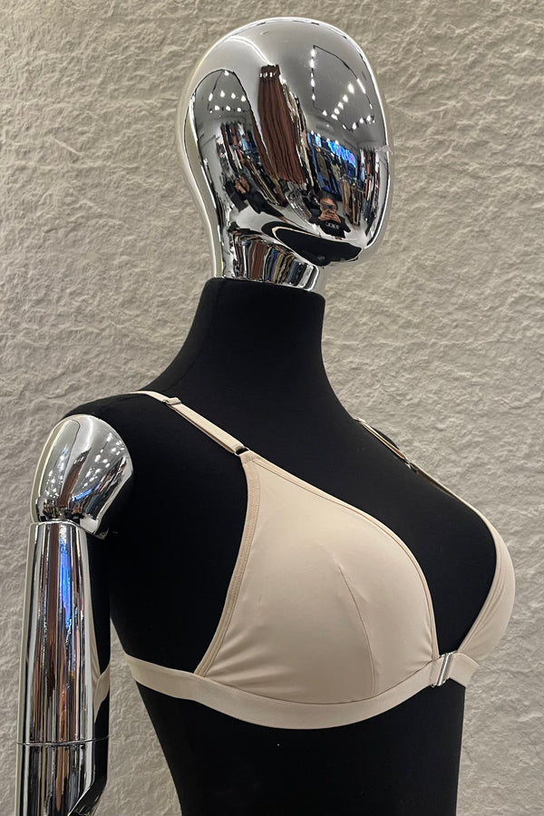 Bralette Liso Triangulo Beige