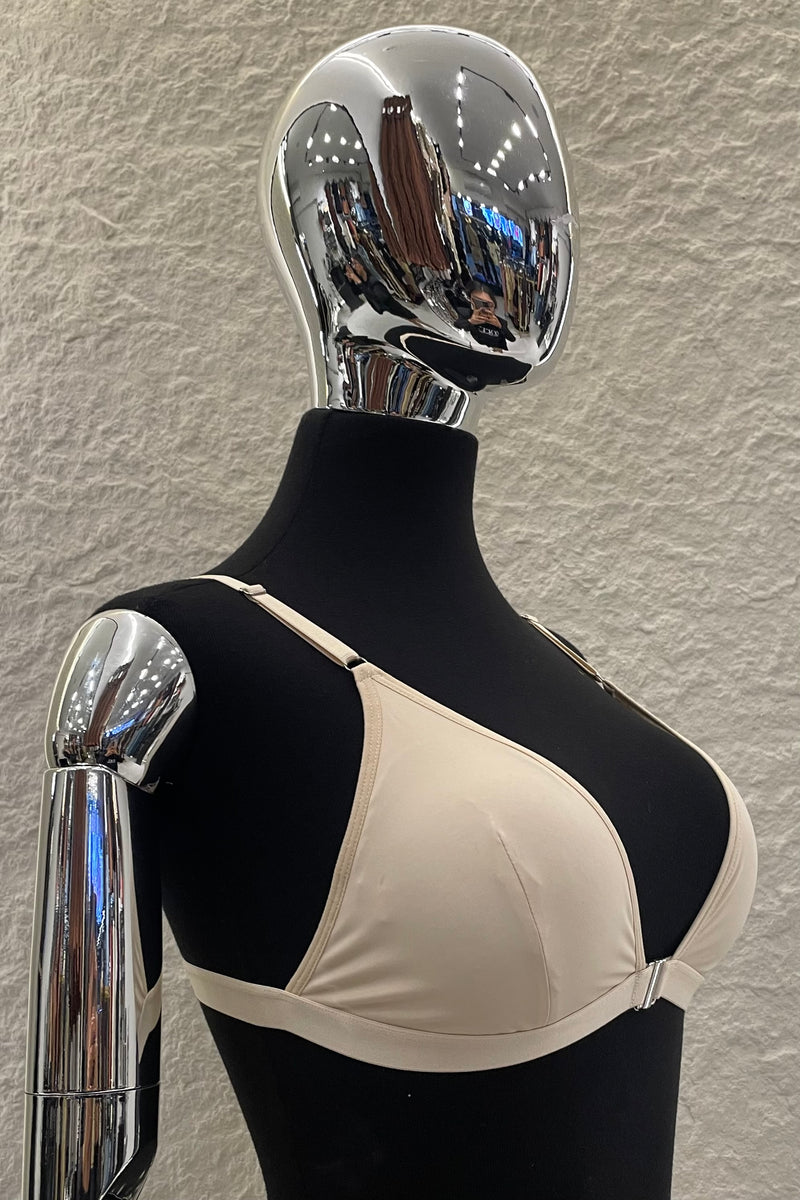 Bralette Liso Triangulo Beige