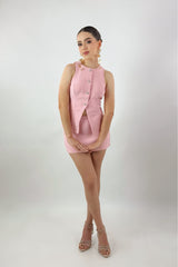 Set Chaleco y Falda Rosa