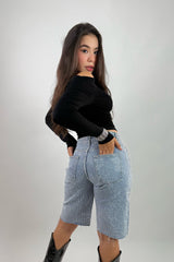 Biker Rhinestone Denim