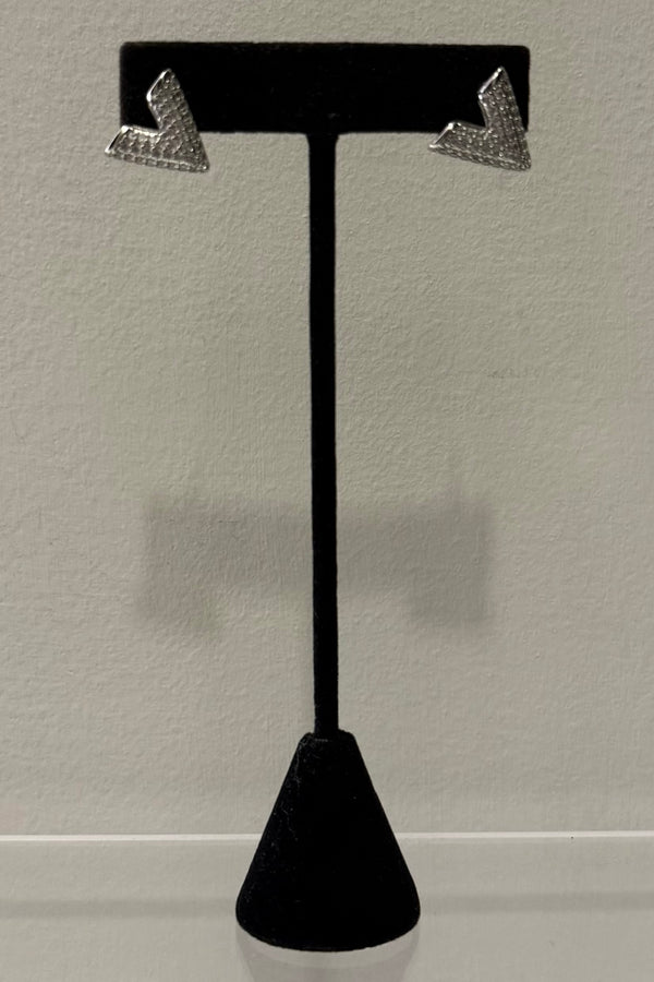 Ear Dupe Valentino Rhinestone Silver