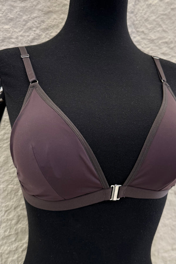 Bralette Liso Triangulo Chocolate