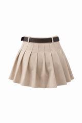 Falda Corta Plisada Khaki