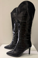 Bota Milan Negro Croco