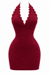 Vestido Amelie Lace Red