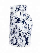 Short Floreado Blanco con Azul