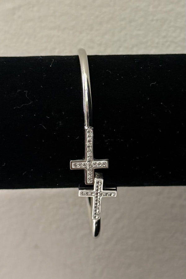 Pulsera Double Cross Silver