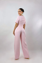 Set Blusa y Pantalon Sastre Rosa
