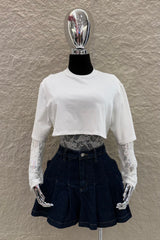 Pantiblusa Tshirt Encaje Blanco