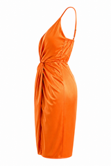 Vestido Satinado Anudado
