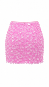 Falda Mini Sequin Rosa