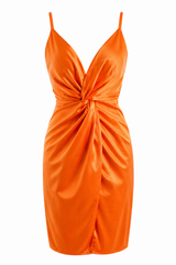 Vestido Satinado Anudado