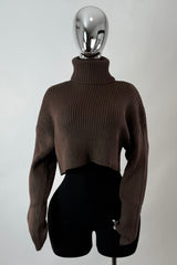 Sweater Oversize Cuello Tortuga Espresso