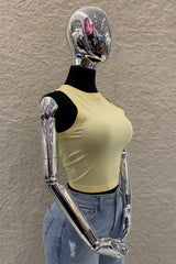 Crop Top Basic Amarillo