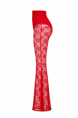 Pantalon Encaje Rojo