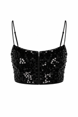 Top de Lentejuela Negro