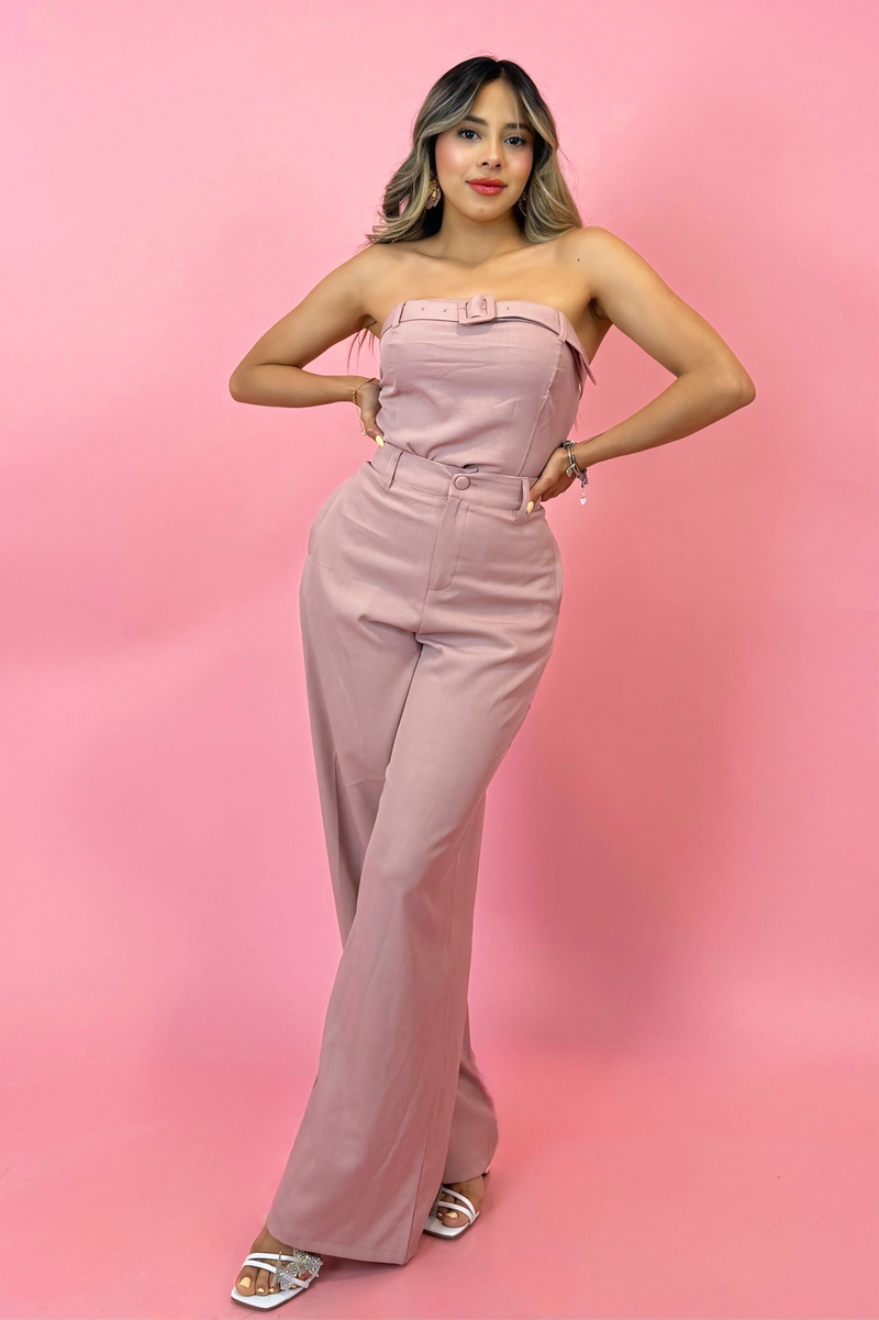 Set Top y Pantalon Rosa