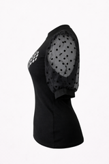 Blusa Corazon de Lentejuela Negra