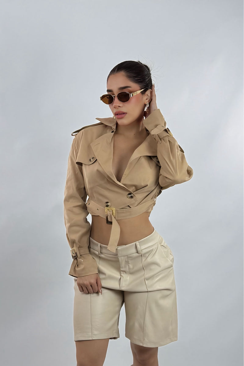 Cazadora Corta Beige