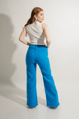 Pantalon Azul Denim Con Estoperol