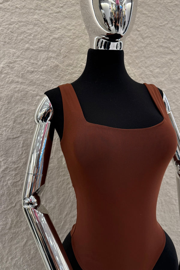Pantiblusa Tirante Mesh Chocolate