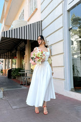Vestido Midi Suelto Blanco