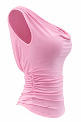 Blusa Escote Olgado Rosa