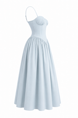 Vestido Midi Corset Azul