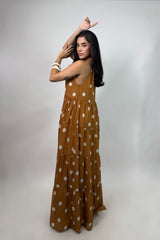 Vestido Largo Poka Camel
