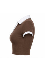 Crop Polo Mocha Chic