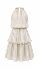 Vestido Halter de Olanes Beige