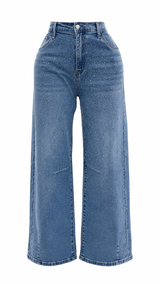 Pantalon Boyfriend Rhinestone Medium Denim