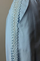 Pantalon Detalle Crochet Azul