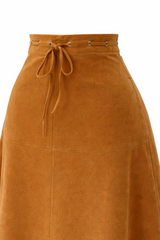 Falda Midi Pana Camel