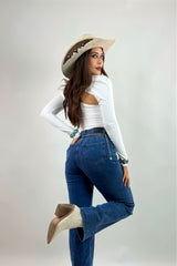 Pantiblusa Asimetrica Manga Larga Blanco