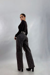 Pantalon Print Cactus Negro