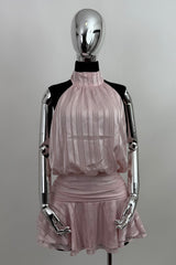 Vestido Halter Olgado Rosa