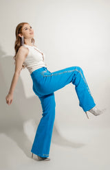 Pantalon Azul Denim Con Estoperol