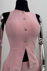 Set Chaleco y Falda Rosa