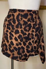 Short Falda Corta Camel Leopard